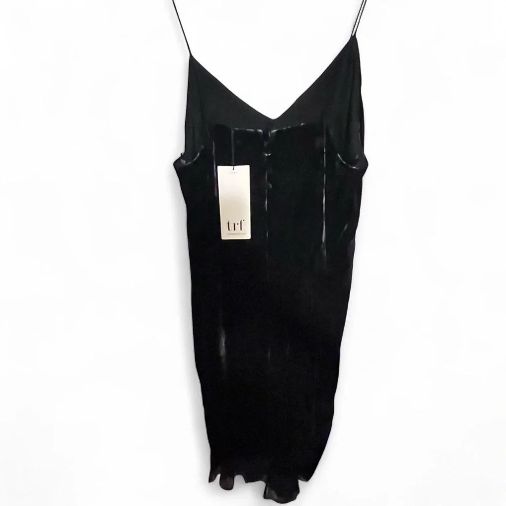NWT Zara TRF whimsygoth fairycore slip dress velvet lace leopard print witchy L - Picture 4 of 14